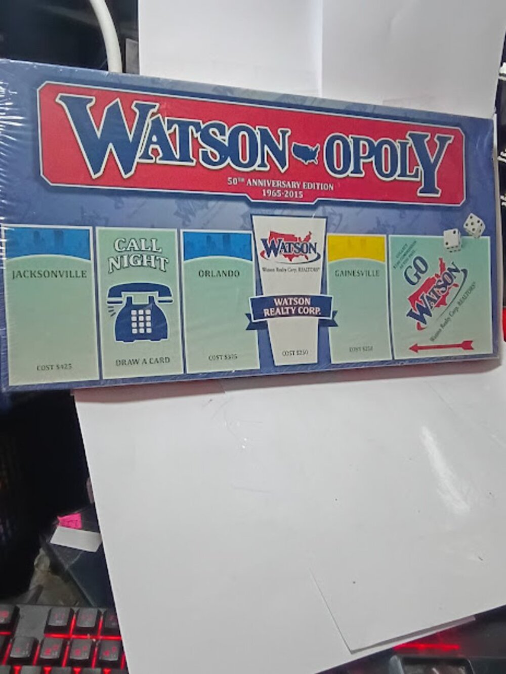 Sealed Watson Monopoly 50 Year Anniversary 1965-2015"